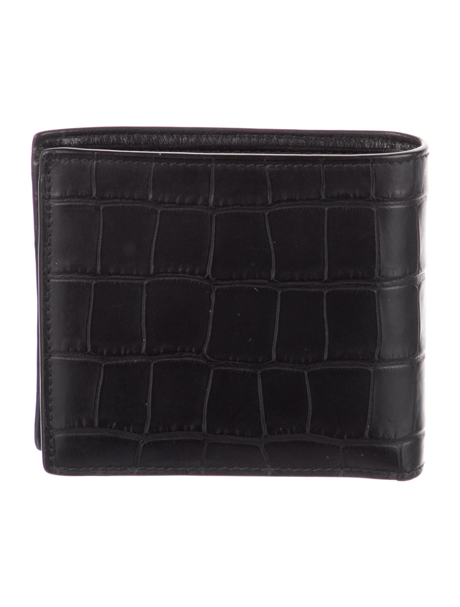 Balenciaga Leather Graphic Print Bifold Wallet